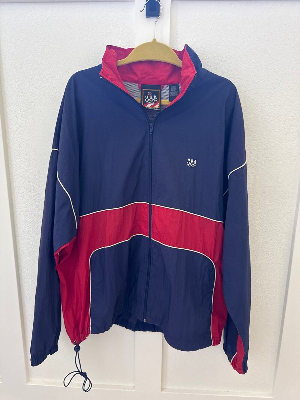 VTG JCPenny USA Olympic Windbreaker Jacket Men XL Retro America Sporty